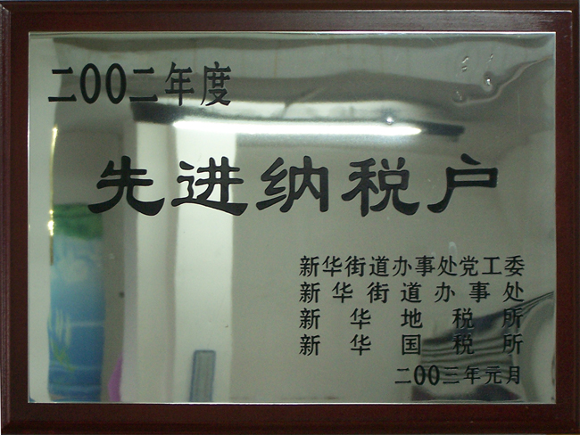 2002年先進納稅企業